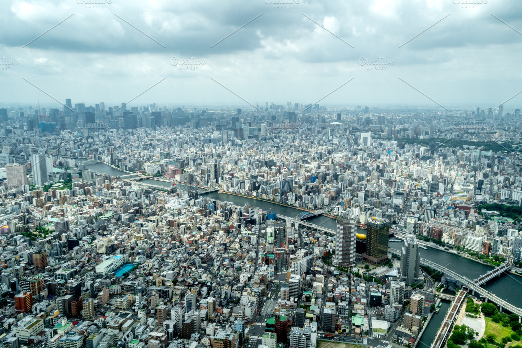 Aerial view of central Tokyo cityscape in Japan, an Architecture Photo by GoodGoods