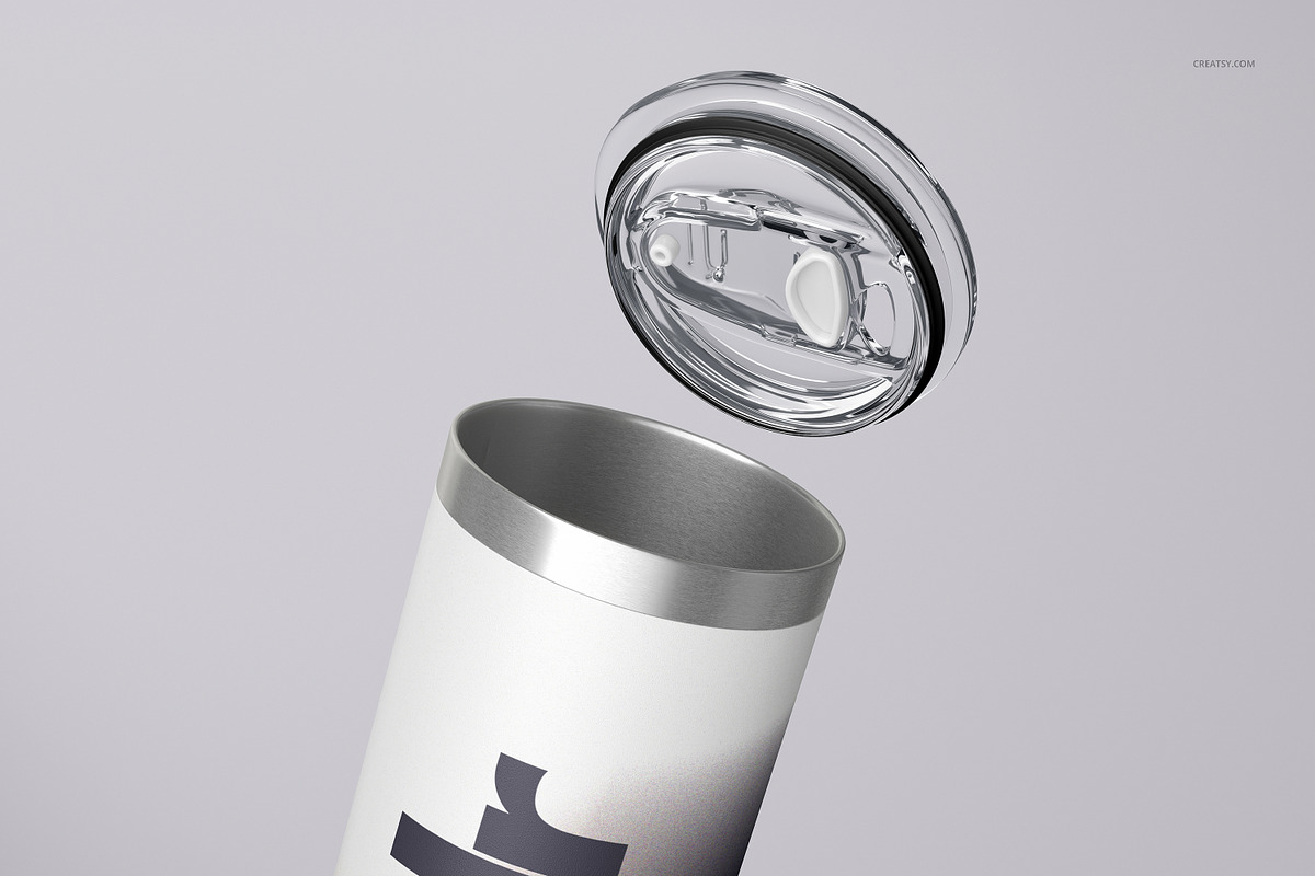 20oz Skinny Tumbler Mockup Set, a Cups & Container Mockup by creatsy5 (Photo 6 of 11)