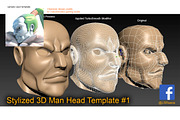 Low Poly Head Templates Pack, a Characters & Person 3D Model by LomellRueca (Thumbnail 8 of 9)