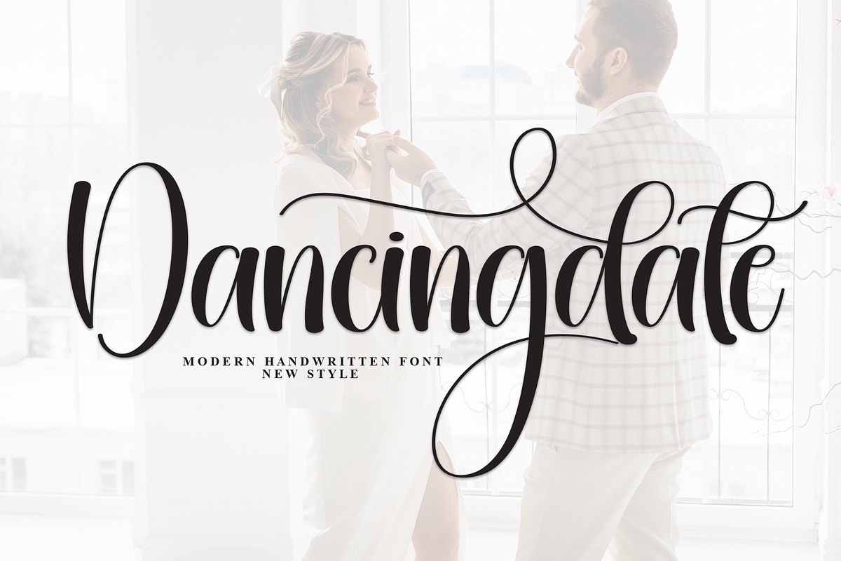 Dancingdate | Script Font, a Handwritten Font by Scratchones (Photo 1 of 8)