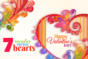 Quilling paper Valentine heart