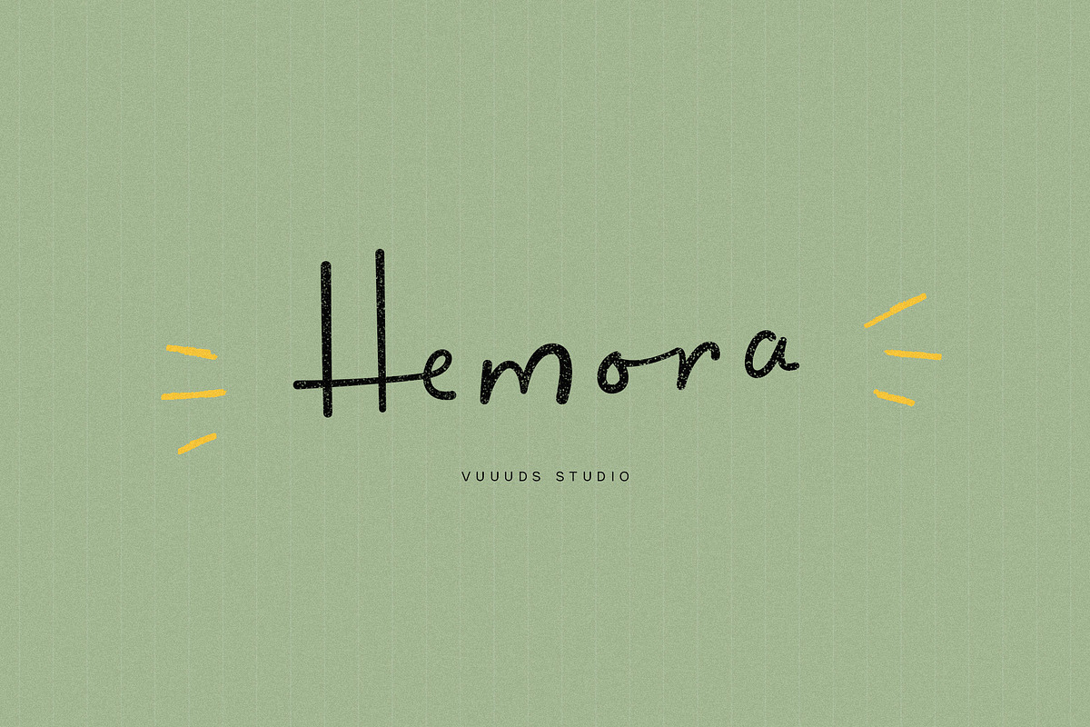 Hemora Font, a Handwritten Font by vuuuds (Photo 1 of 11)