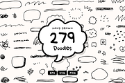 279 Hand drawn doodles set, an Object Graphic by Pinkbrush (Thumbnail 1 of 5)