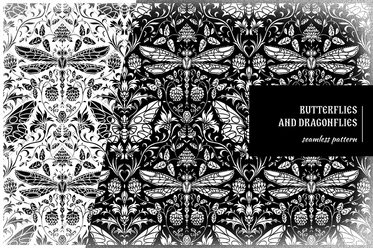 White garden. Seamless patterns, a Pattern Graphic by OlgaSoi007 (Photo 4 of 10)