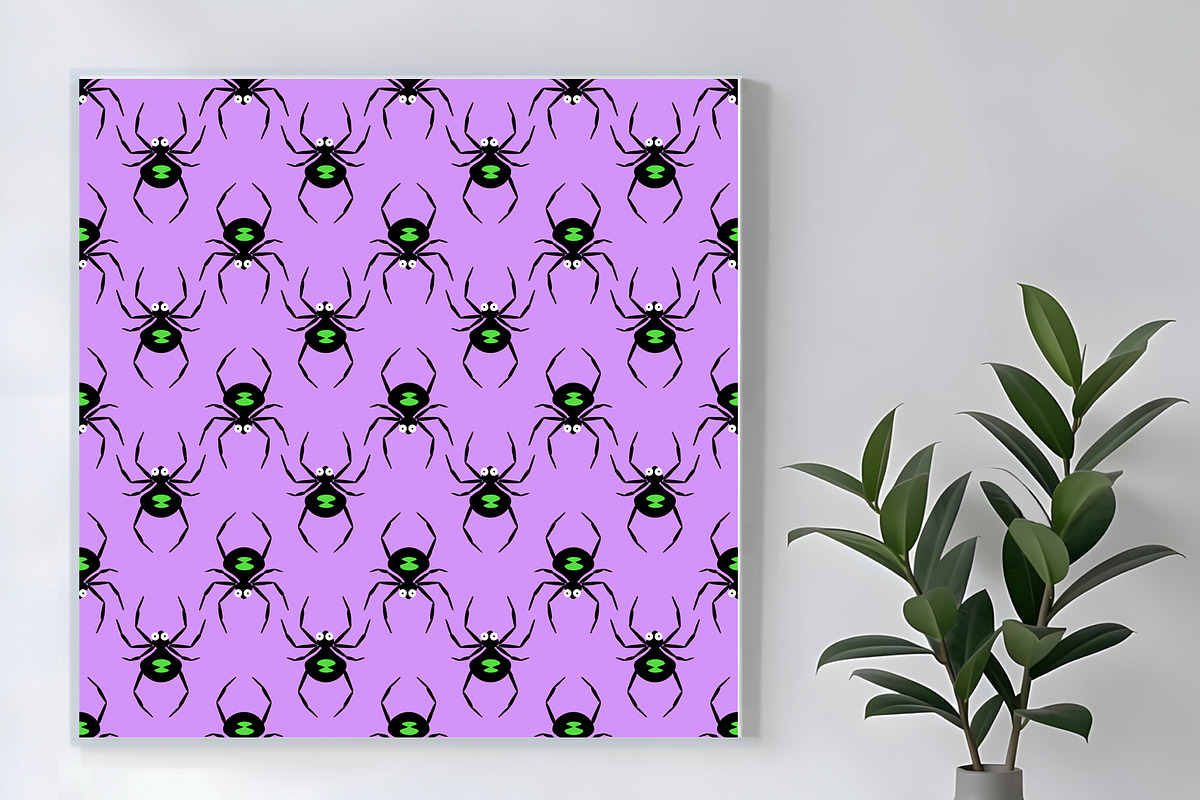 Halloween Spiders on Purple Seamless, a Pattern Graphic by Sharon Schwalbe (Photo 3 of 4)