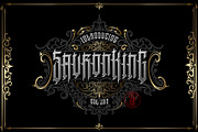 Sauronking + Decorative bonus, a Blackletter Font by dansdesign (Thumbnail 1 of 7)