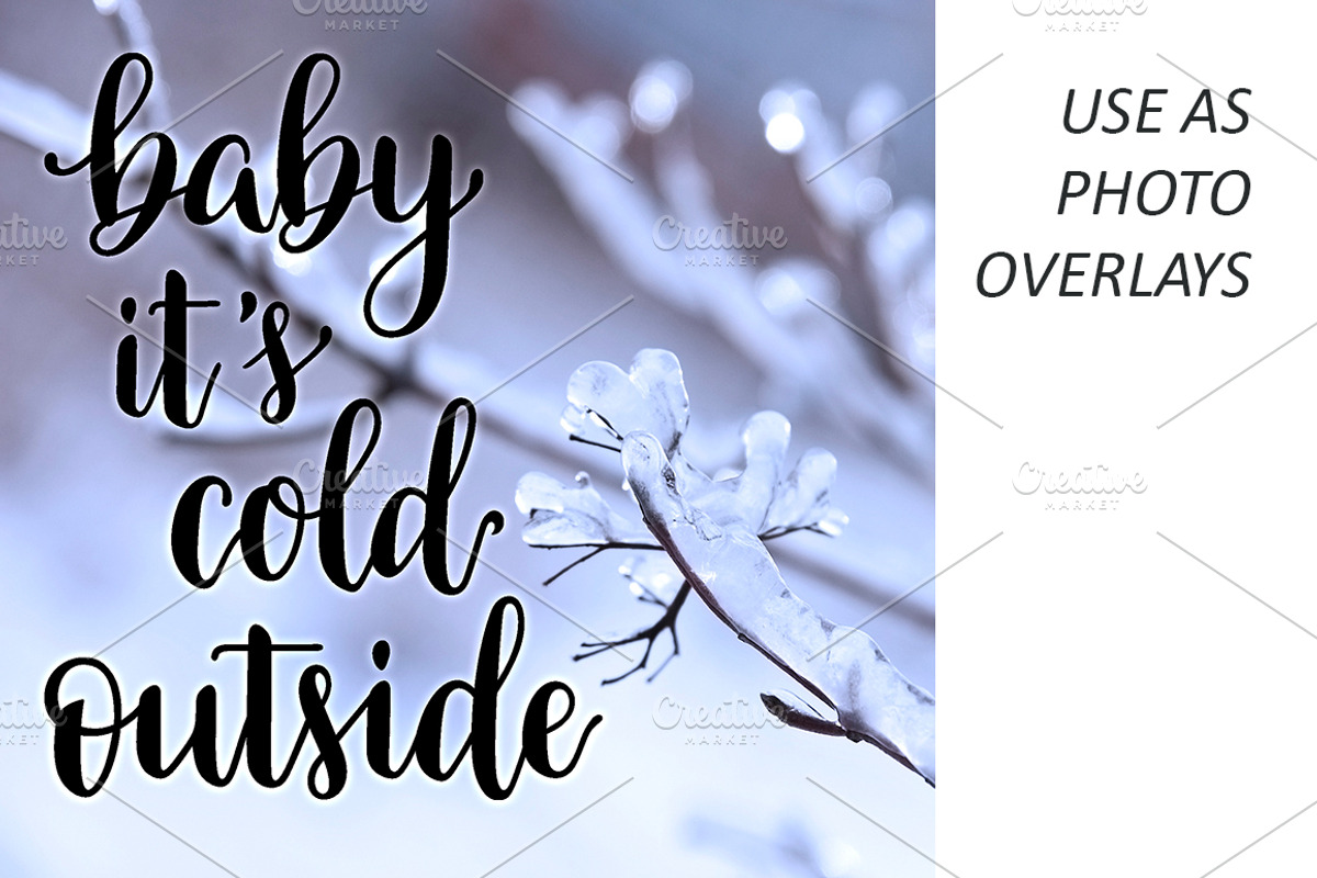 Winter season hand lettering bundle, a Graphic by InkySplash (Photo 3 of 6)