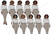 Blogger Girls Clipart, a Person Illustration by GlamArtZhanna (Thumbnail 5 of 5)
