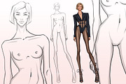 Procreate figure stamps, a Brush Add-On by Elenbushe (Thumbnail 4 of 4)