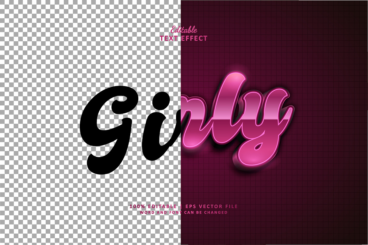 Text Effect Girly, a Layer Style Add-On by Navy Graphic (Photo 2 of 2)
