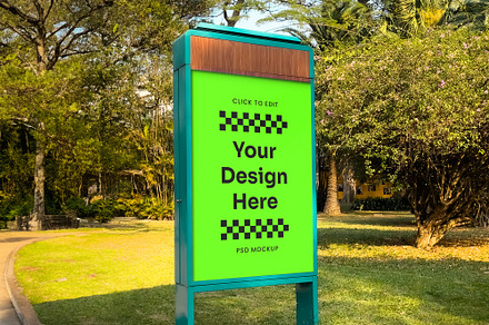 Digital Poster Mockup in Public Park