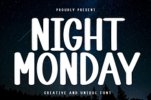 Night Monday | Script Font
