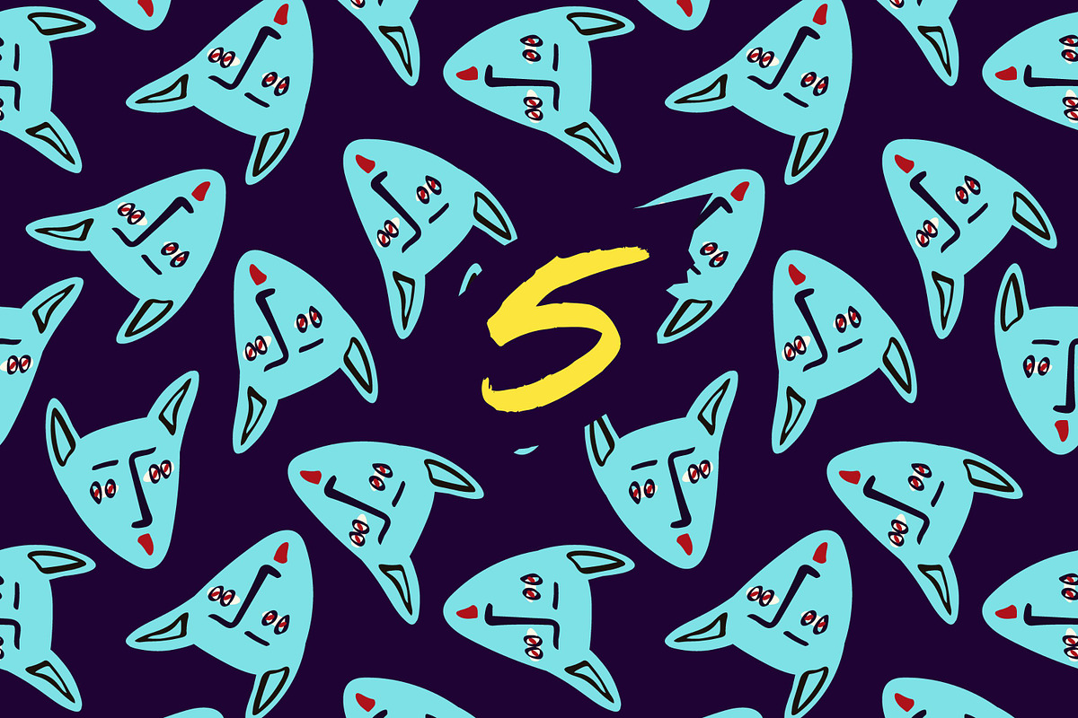 Cartoon Cats Seamless Patterns, a Pattern Graphic by Art's and patterns (Photo 8 of 9)