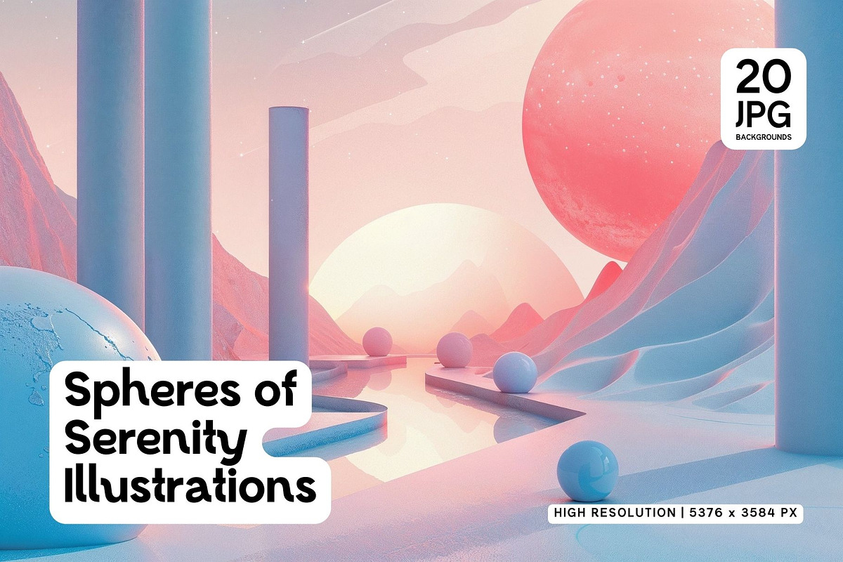 20 Spheres of Serenity Illustrations, a Decorative Illustration by HipFonts (Photo 1 of 6)