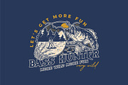 Vintage retro fishing club logo, a Branding & Logo Template by Vinsvectory (Thumbnail 2 of 3)