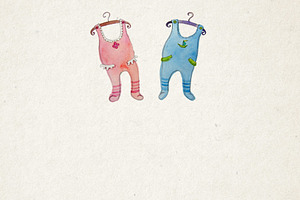 Twins baby arrival card