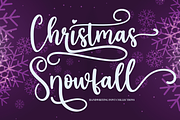 Christmas Snowfall | Script Font, a Script Font by Scratchones (Thumbnail 1 of 6)