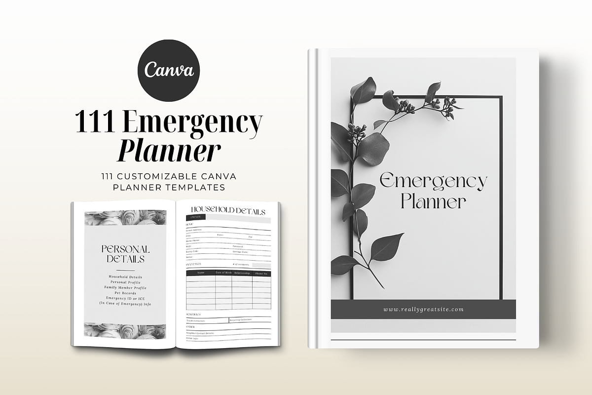 Emergency Planner Canva Template, a Presentation Template by The Blog Creative (Photo 3 of 10)