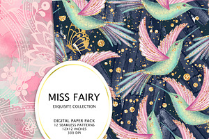 MISS FAIRY Digital Papers