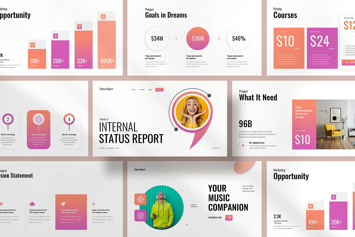 Internal Status Report Presentation, a Presentation Template by KreateTribe (Photo 3 of 5)