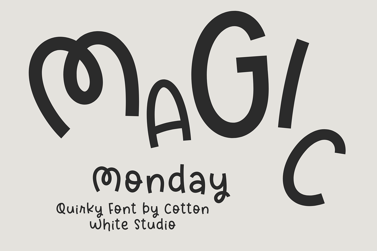 Magic Monday, a Sans Serif Font by Sofia Skoog (Photo 1 of 10)