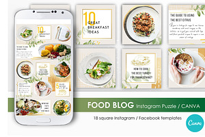 FOOD BLOG Instagram Puzzle / CANVA