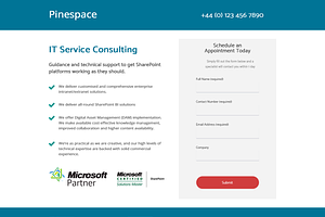 IT Consulting Landing Page PSD