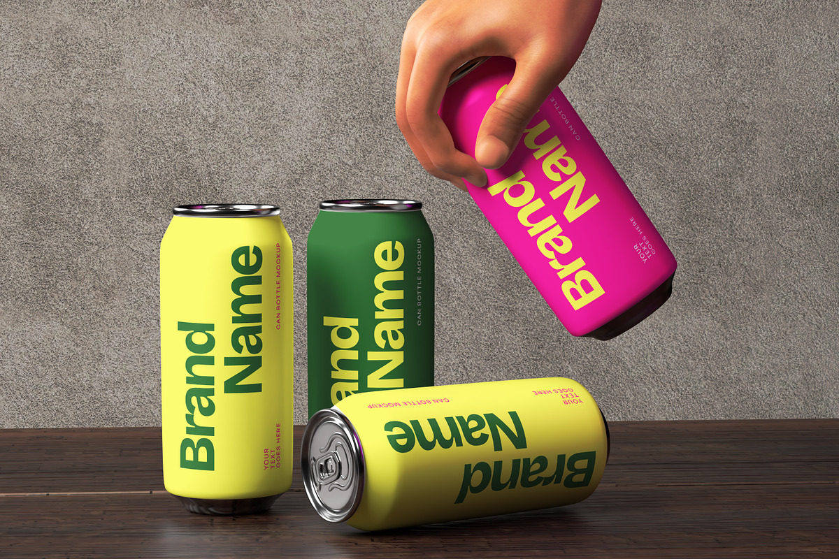 Can Bottle Mockup, a Cups & Container Mockup by graphicook (Photo 2 of 4)