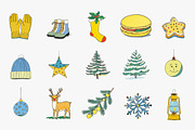 Cute Yellow Christmas Clipart, an Illustration by CreationArt (Thumbnail 3 of 6)