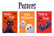 Cute Halloween Clipart Set, a Seasonal Illustration by Idressart (Thumbnail 4 of 4)