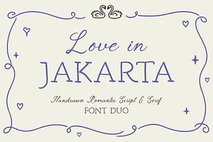 Love in Jakarta - Whimsical Font Duo, a Handwritten Font by Pixesia Studio