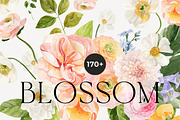 Watercolor Floral Bundle, a Decorative Illustration by Lana Elanor (Thumbnail 2 of 10)
