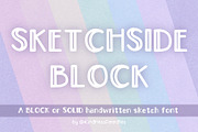 Sketchside Block, a Script Font by KindnessDoodles (Thumbnail 1 of 2)