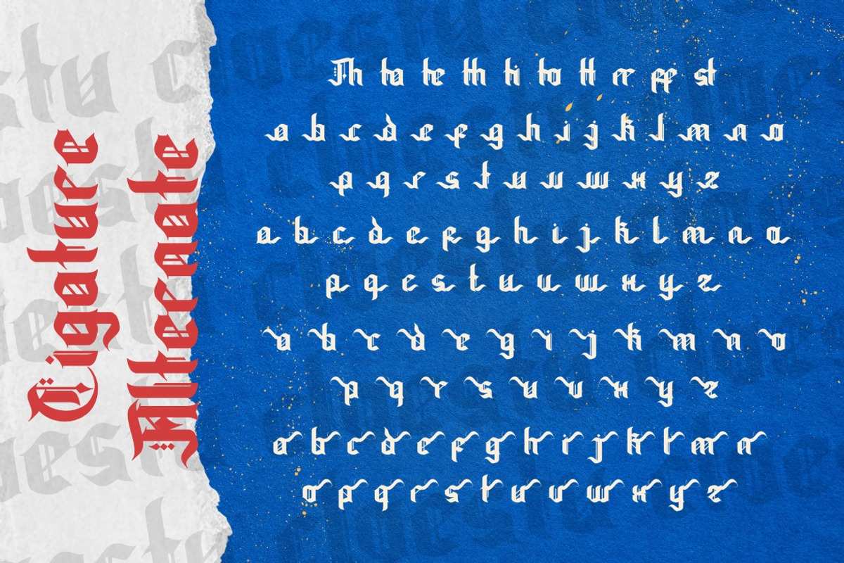 Cloestu - Classic Blackletter Font, a Blackletter Font by Dhabee (Photo 12 of 15)