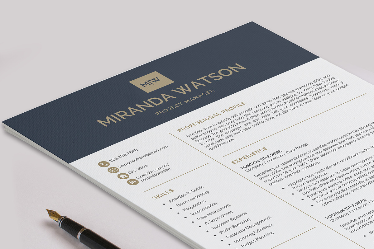 Resume Template | CV Template, a Resume Template by Klamp Studio (Photo 7 of 12)