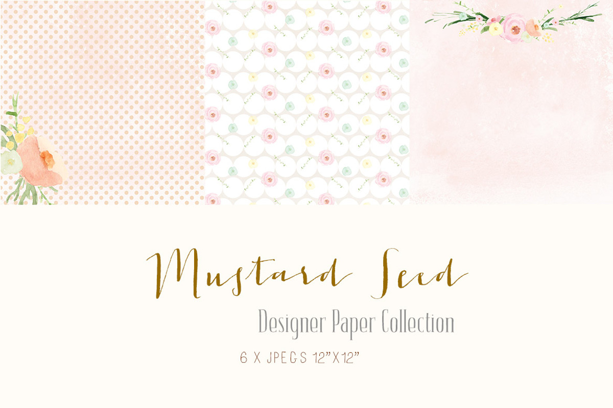 Digital Designer Paper-Mustard Seed preview 2