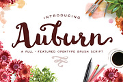 Auburn, a Script Font by Albatross (Thumbnail 1 of 7)