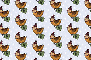Patterns with cartoon birdies, a Pattern Graphic by Lyolya Profitrolya (Thumbnail 7 of 7)