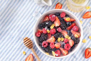 Nature's Cereal, Trendy Viral Breakfast whole Fruit and Berry Ce, a Food & Drink Photo by Rimma