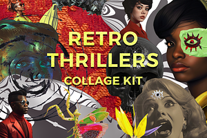 Retro Thrillers Collage Kit