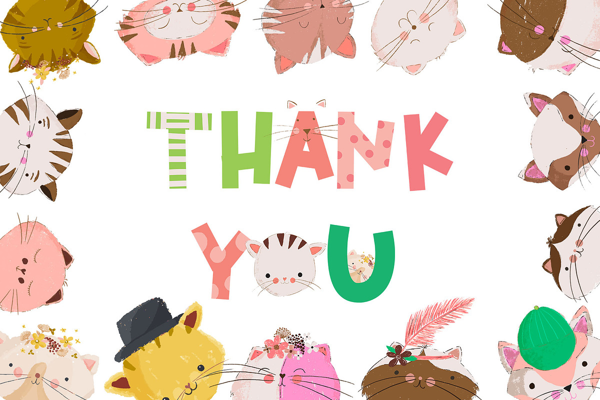 Cute Kitties Graphic Collection, an Animal Illustration by Bridgett Stahlman Design (Photo 10 of 10)
