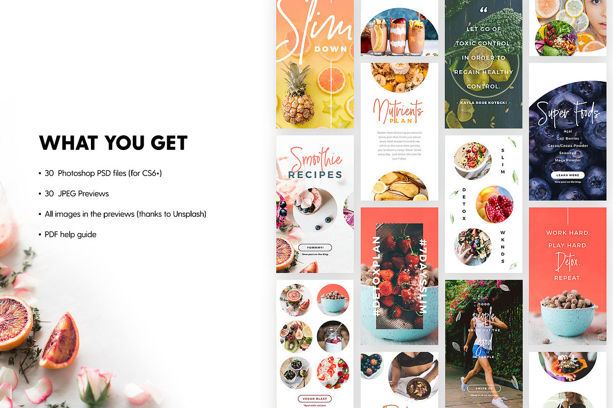 SALE 2in1 Detox Week Edition, a Social Media Template by The Wedding Shop (Photo 2 of 13)