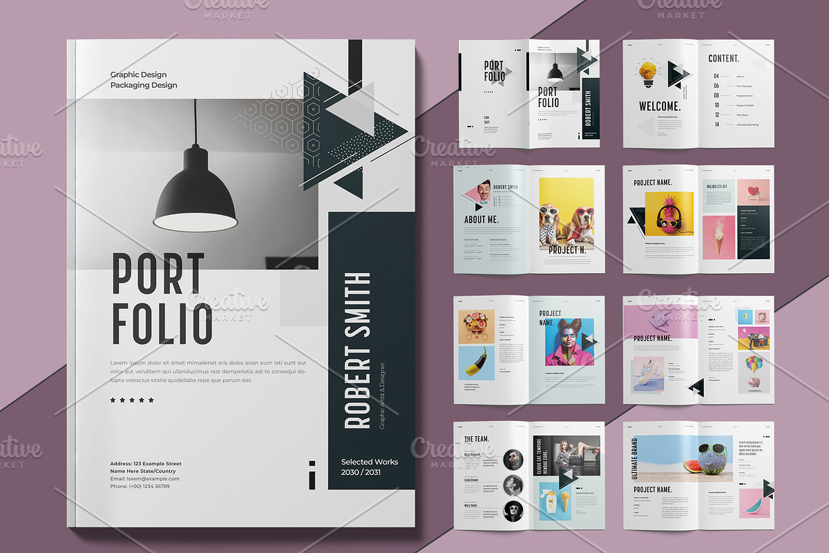 Portfolio Brochure Template, a Brochure Template by Cristal Pioneer (Photo 1 of 5)