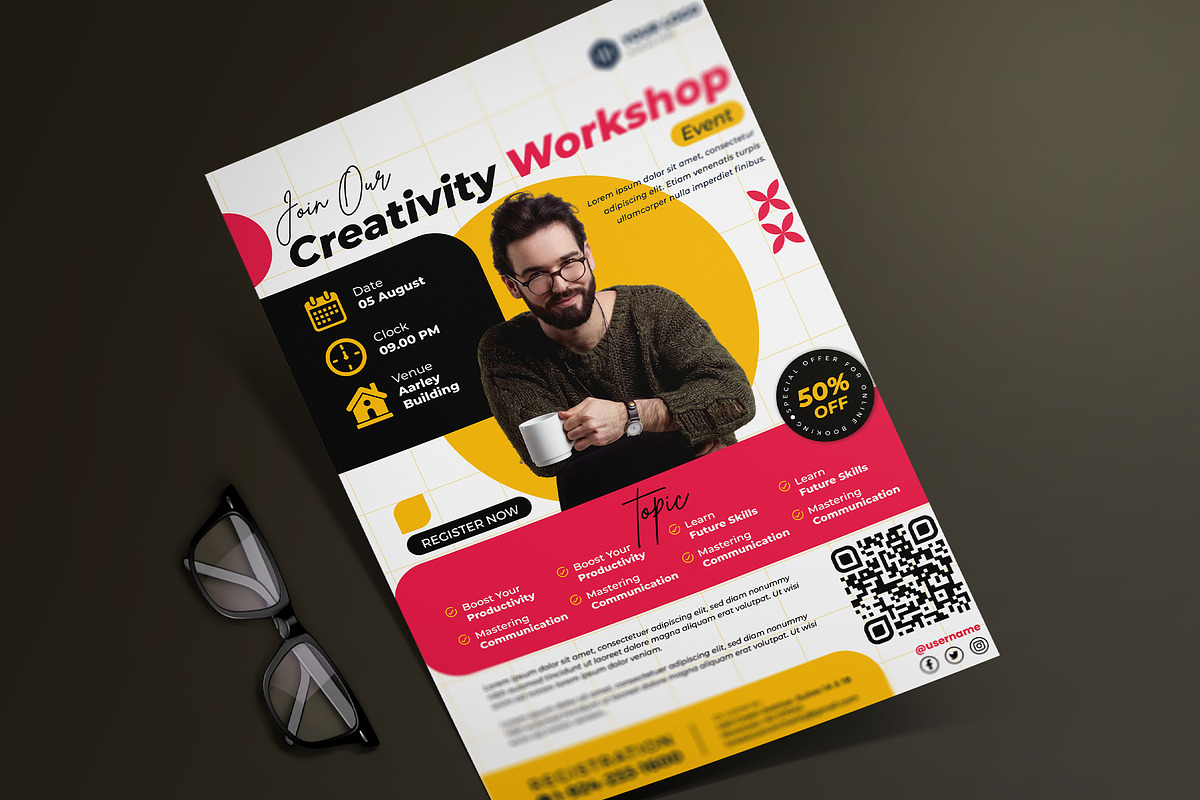 Workshop Flyer, a Flyer Template by Aarley Kaiven (Photo 1 of 2)