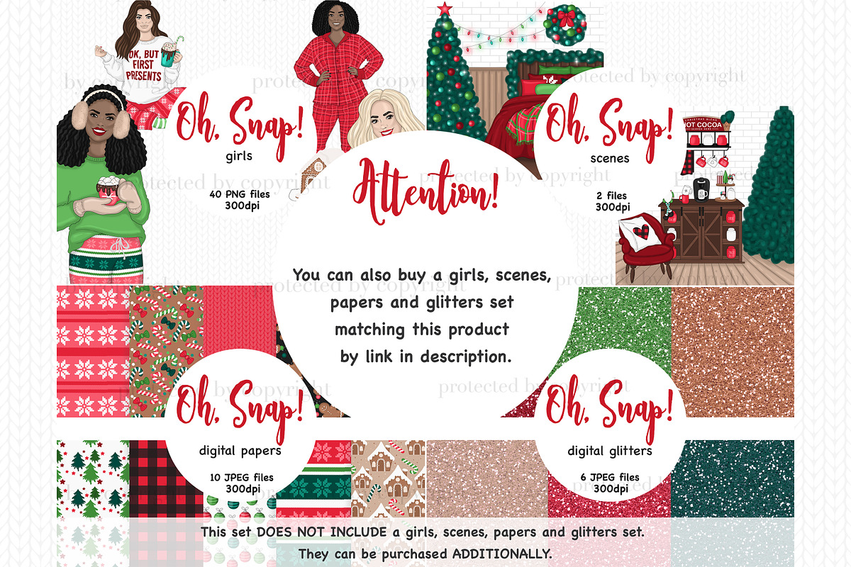 Oh Snap Clipart, a Seasonal Illustration by GlamArtZhanna (Photo 4 of 4)