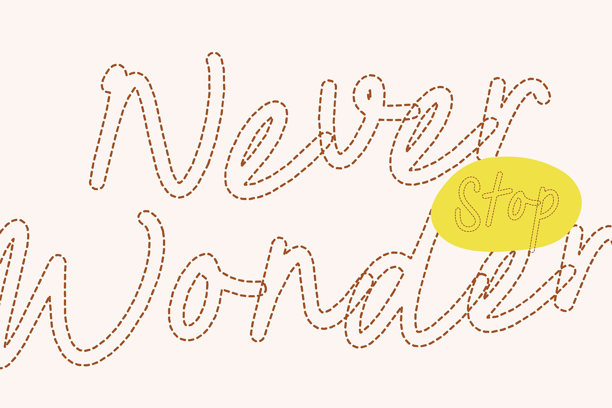 CS Boya Dashed, a Script Font by Craft Supply Co. (Photo 2 of 8)