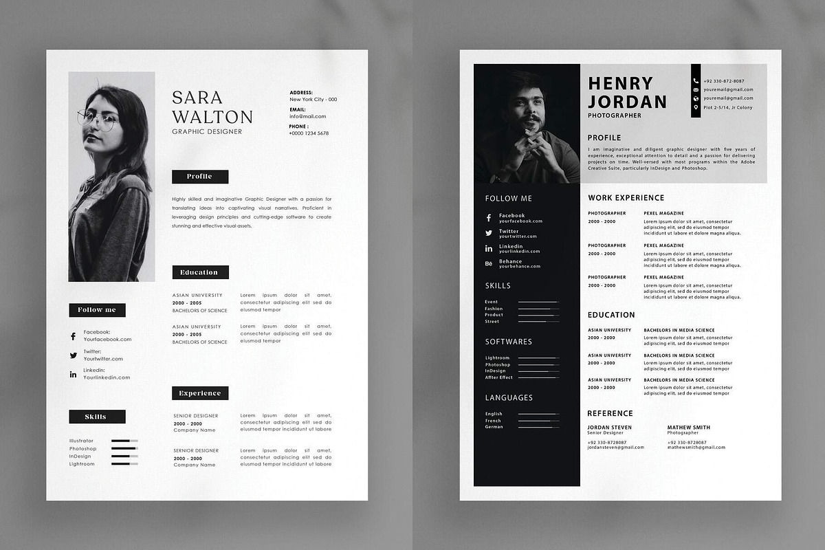 20 in 1 Resume Bundle, a Resume Template by Saman Osama (Photo 8 of 14)