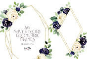 Navy and Ivory with Greenery Flowers, an Illustration by Kim Thoa Designs (Thumbnail 4 of 10)