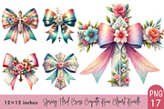 Spring Floral Cross Coquette Bow PNG, a Graphic by CitraGraphics (Thumbnail 1 of 3)