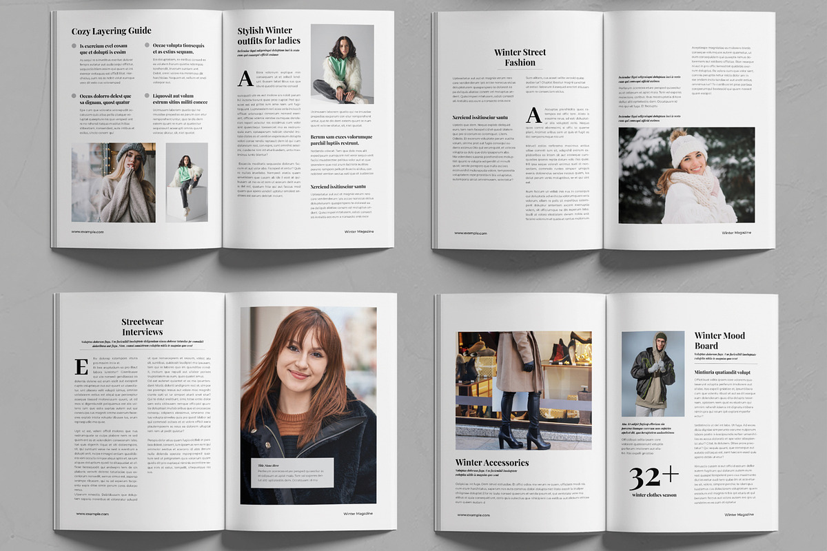 Winter Fashion Magazine Template